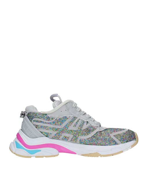 Sneakers modello RACE in tessuto ASH | RACE STRASS FRAYING SATINMULTICOLOR